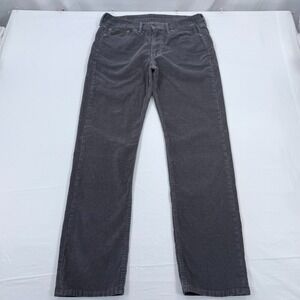 Levis 514 Corduroy Pants Slim Straight Mens 33x32 White Tab Gray Jeans